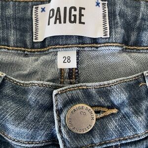 Paige denim blue jeans Kylie Crop size 28